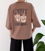 تیشرت باکسی coffee - Image 6