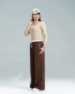 شلوار کمر سفید بگ